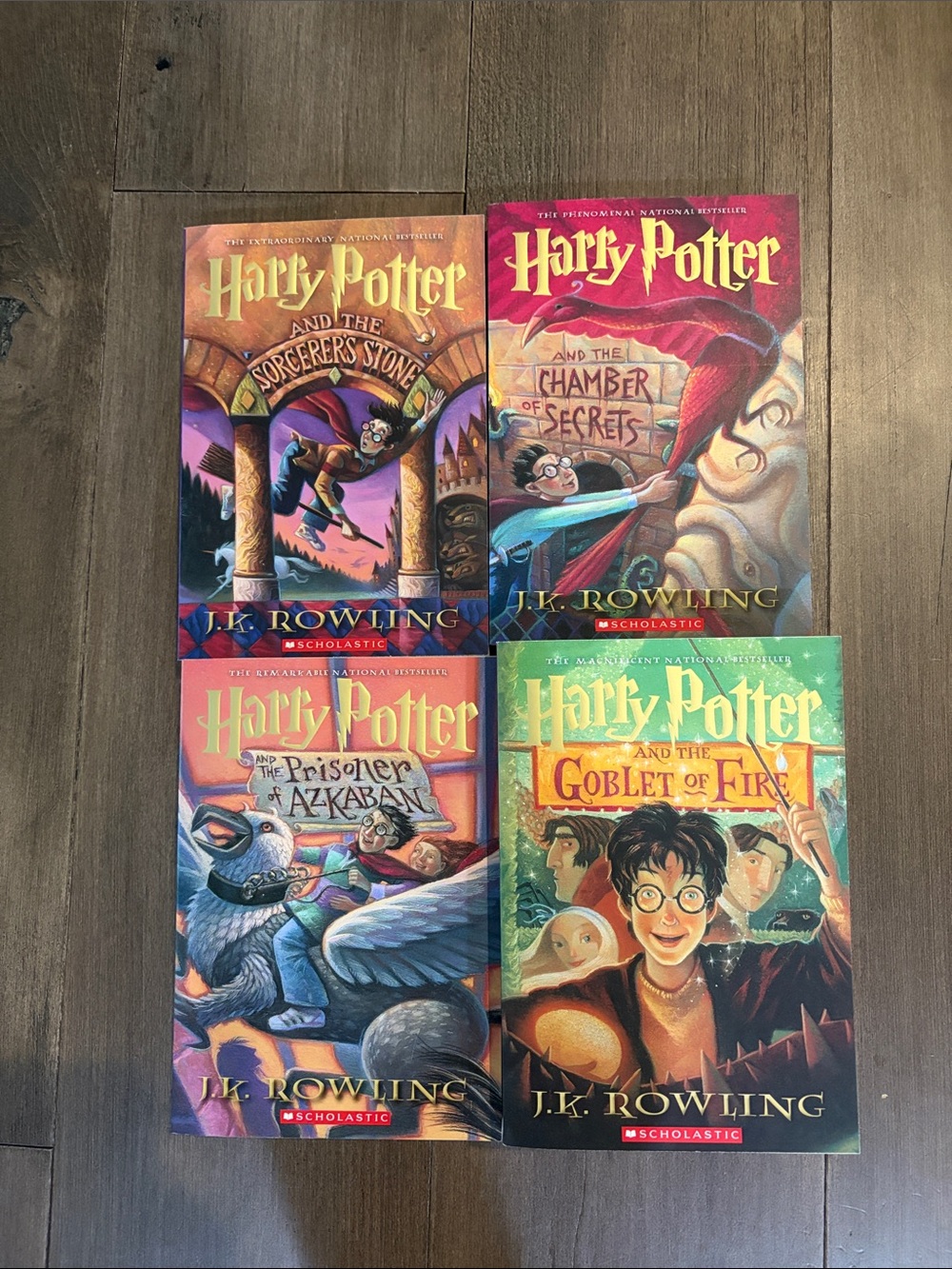 Scholastic Harry Potter paperback books 1-4